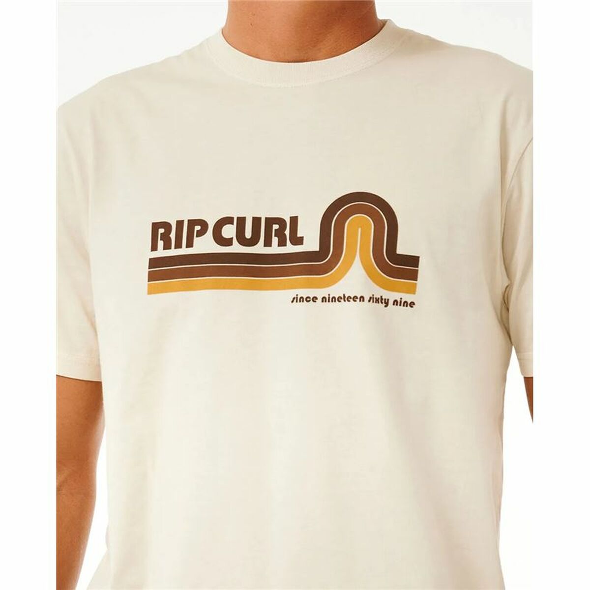 T-shirt med kortärm Herr Rip Curl Surf Revival Mumma Varmvit - 5
