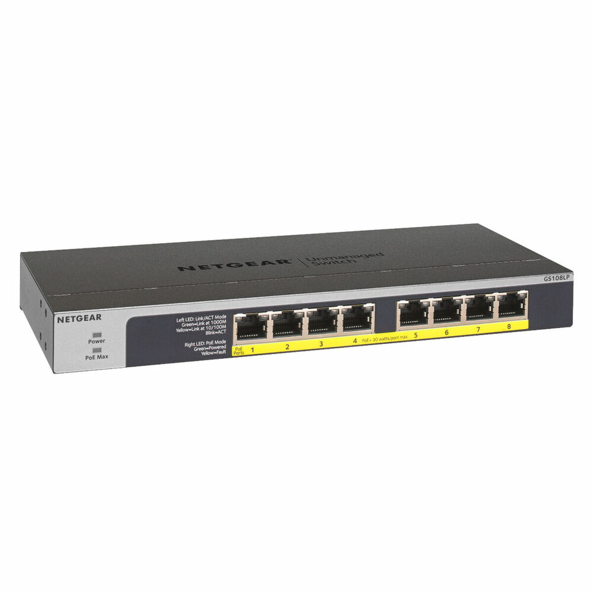 Switch Netgear GS108LP-100EUS RJ-45 - 4