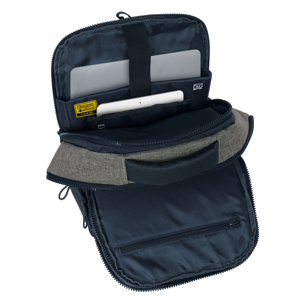 Laptopryggsäck Kappa Dark Navi Grå Marinblå 29 x 44 x 15 cm - 4