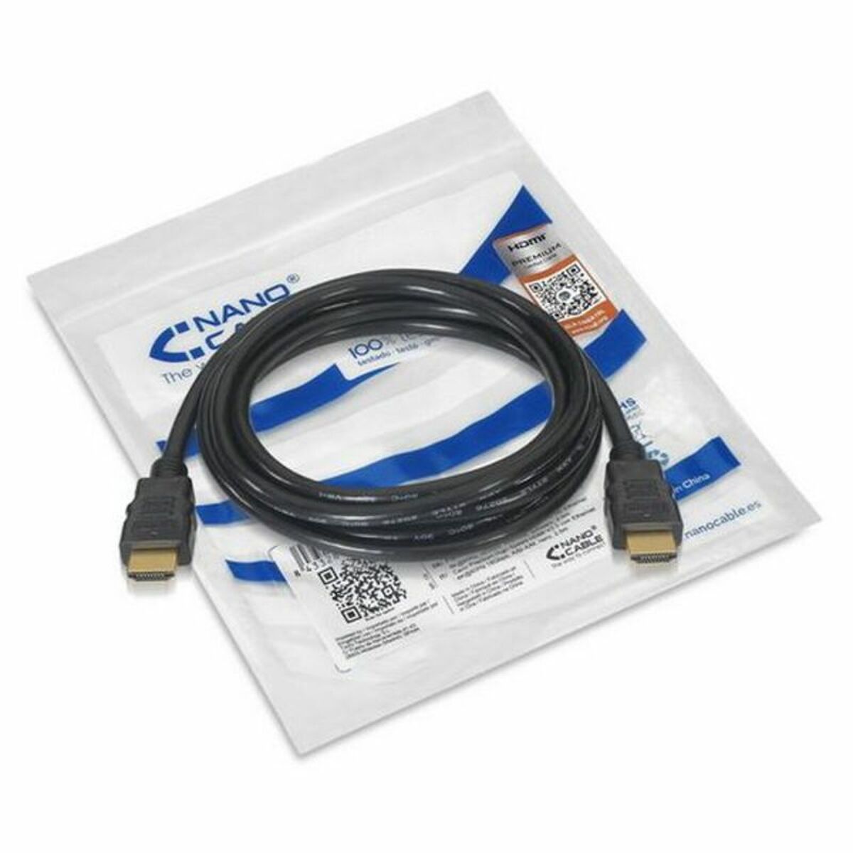 Kabel HDMI med Ethernet NANOCABLE HDMI V2.0, 3m 3 m Svart 3 m - 5