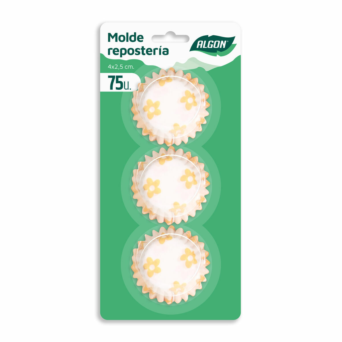 Muffinsbricka Algon Gul blomma Engångsanvändning (75 Delar) (24 antal) - 5