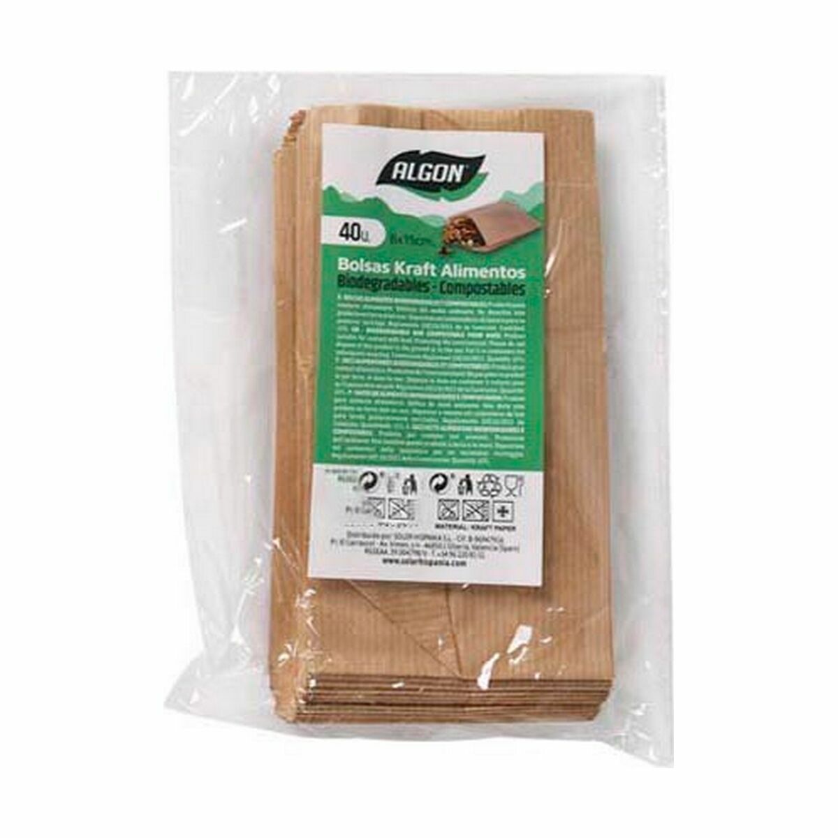 Väskset Algon Engångsanvändning kraftpapper 40 Delar 8 x 15 cm (48 antal) - 3