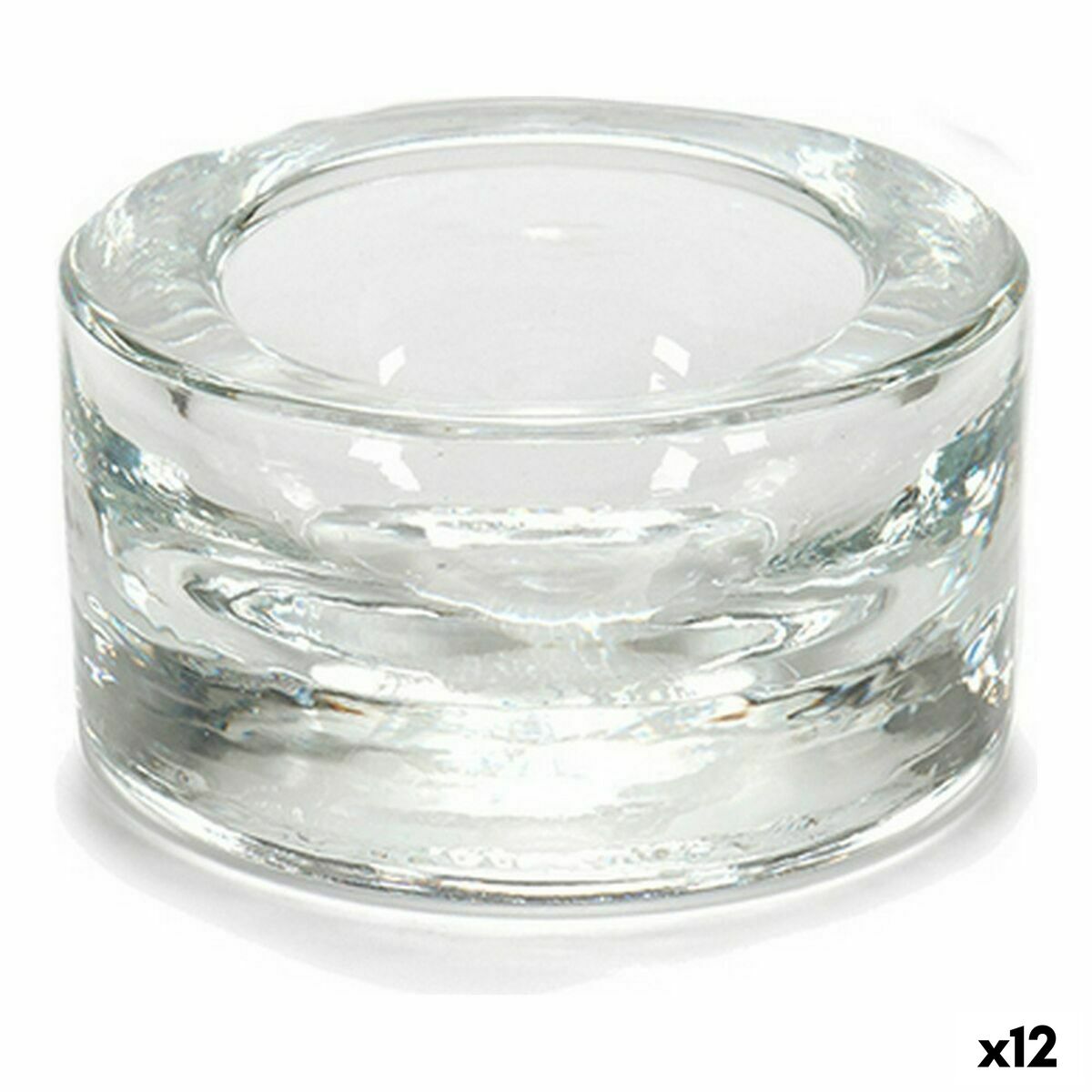 Ljusstakar Gift Decor Transparent Glas 7 x 3,5 x 7 cm (12 antal)