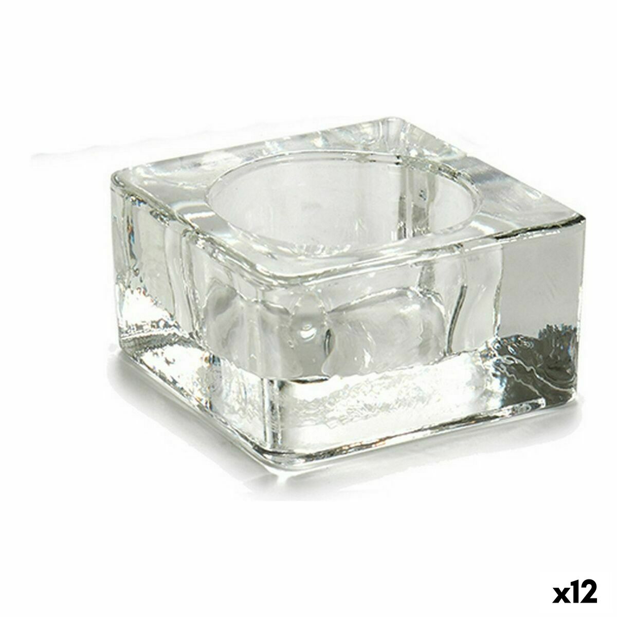 Ljusstakar Gift Decor Transparent Glas 6 x 3 x 6 cm (12 antal)