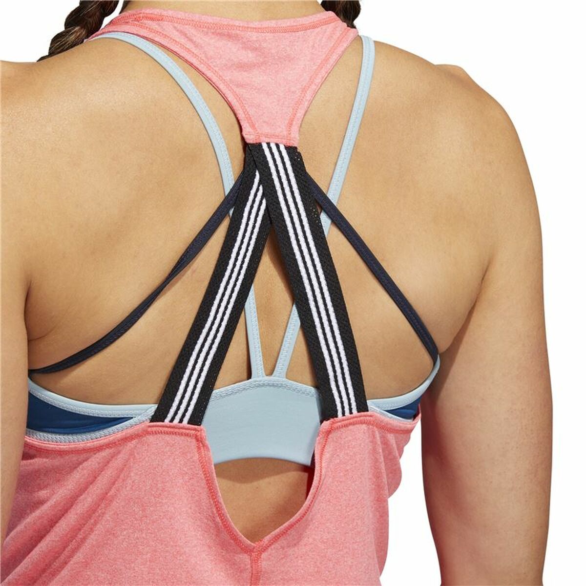 Ärmlös sporttröja Dam Adidas 3 Stripes Tank Rosa - 6