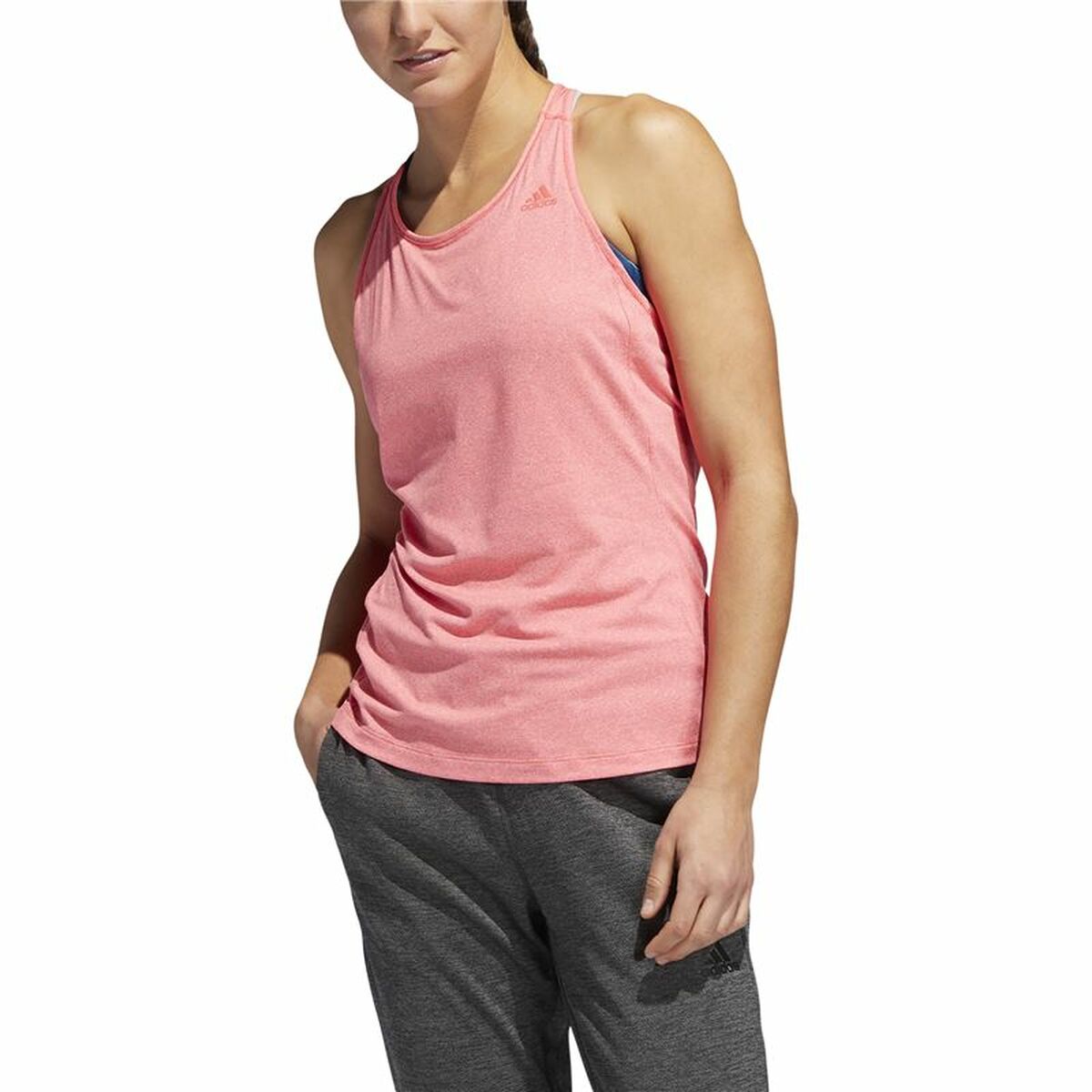 Ärmlös sporttröja Dam Adidas 3 Stripes Tank Rosa - 3