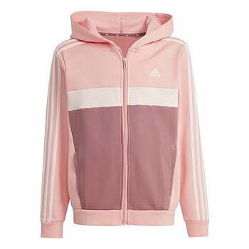 Träningsoverall, Barn Adidas Tiberio 3-Stripes Colorblock Fleece Rosa