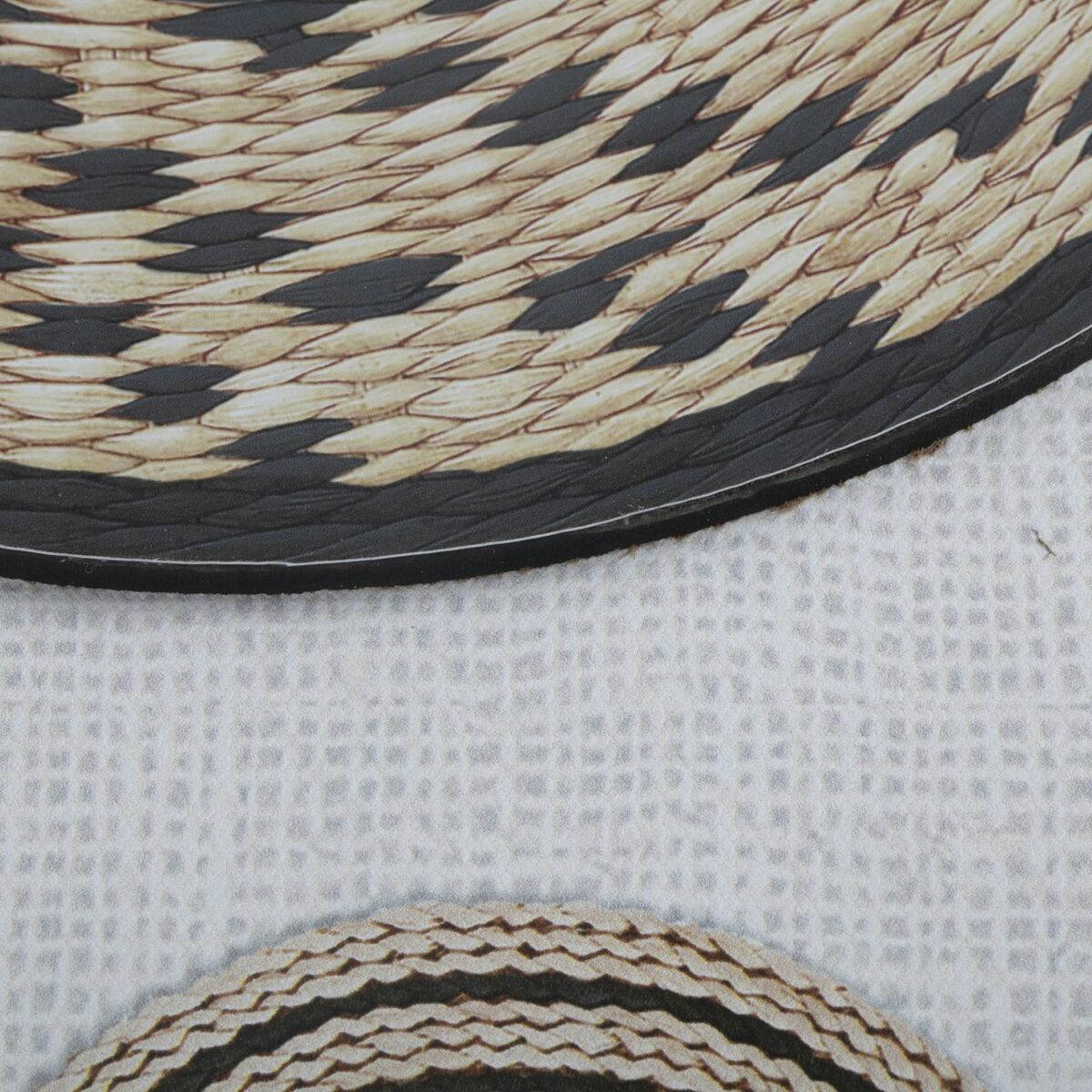 Kanvas Home ESPRIT Vit Svart Naturell Boho 120 x 3 x 60 cm (2 antal) - 5