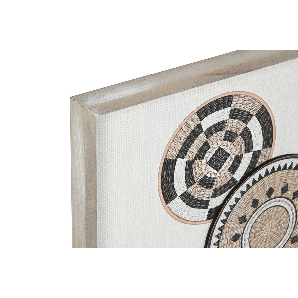 Kanvas Home ESPRIT Vit Svart Naturell Boho 120 x 3 x 60 cm (2 antal) - 2