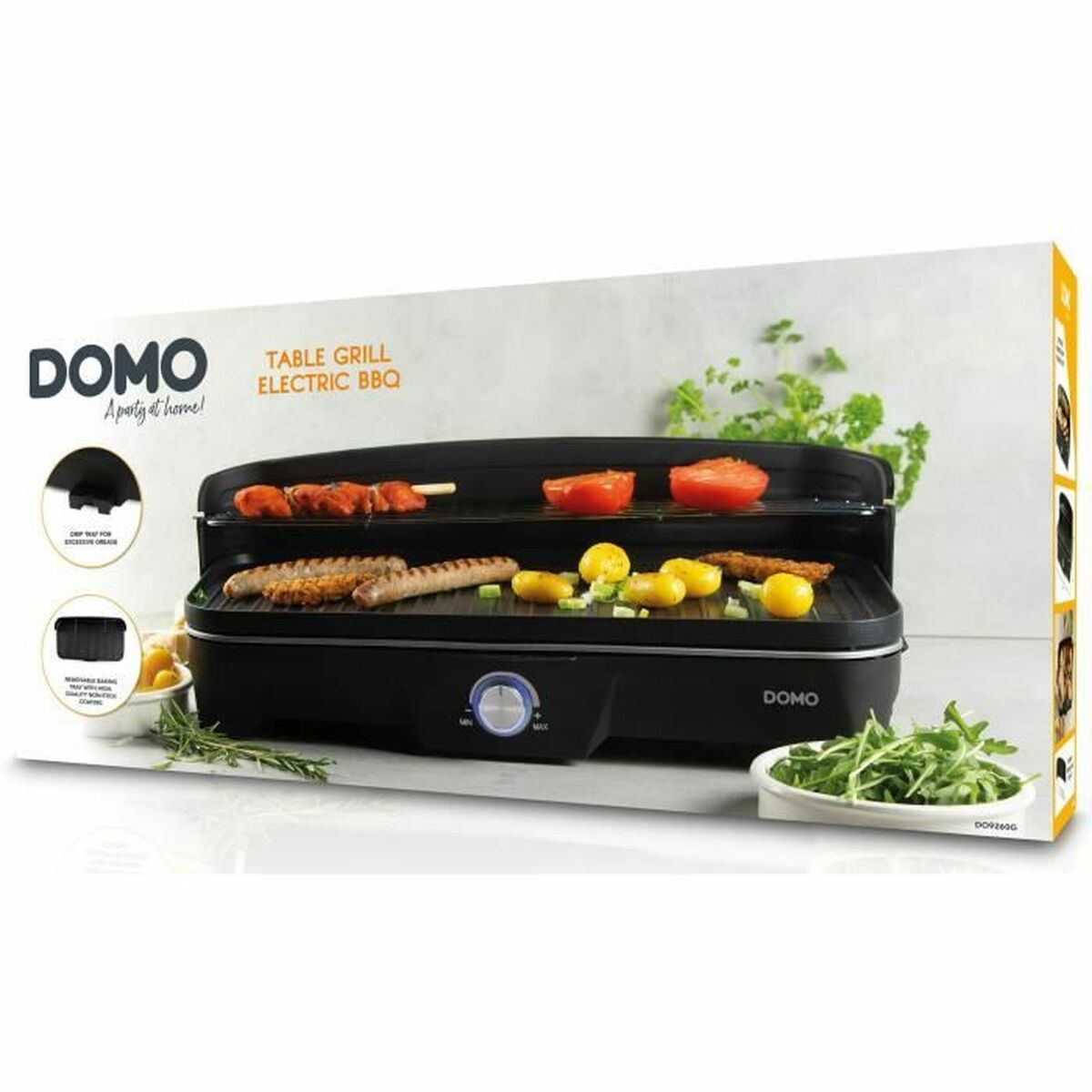 Bärbar Grill DOMO Do9260g Gjutjärn - 5