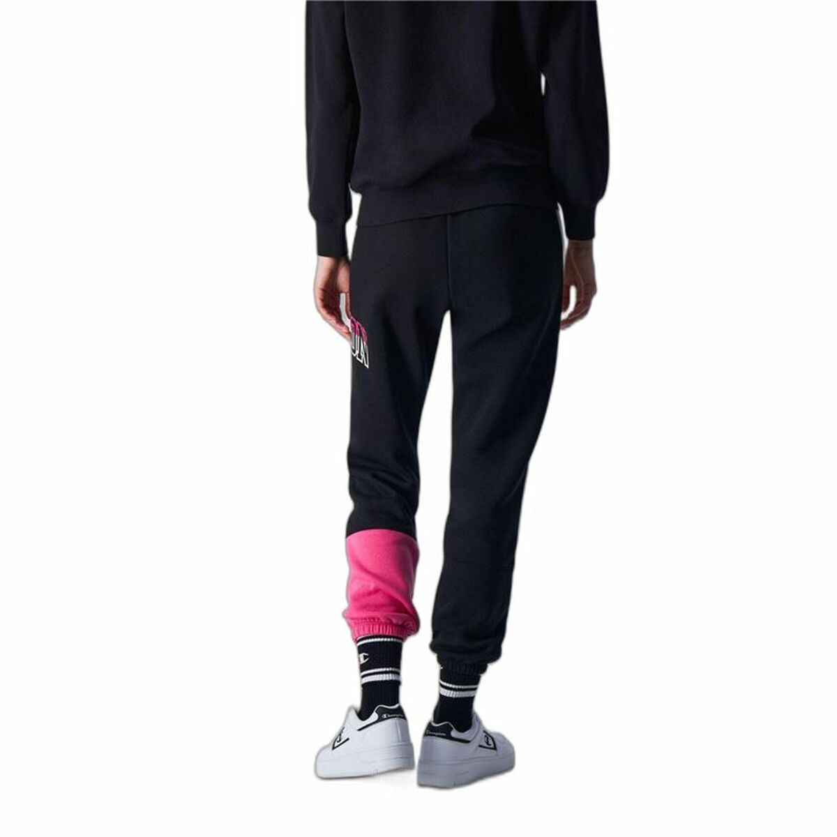 Långa träningsbyxor Champion Elastic Cuff Legacy Svart Kvinna - 3