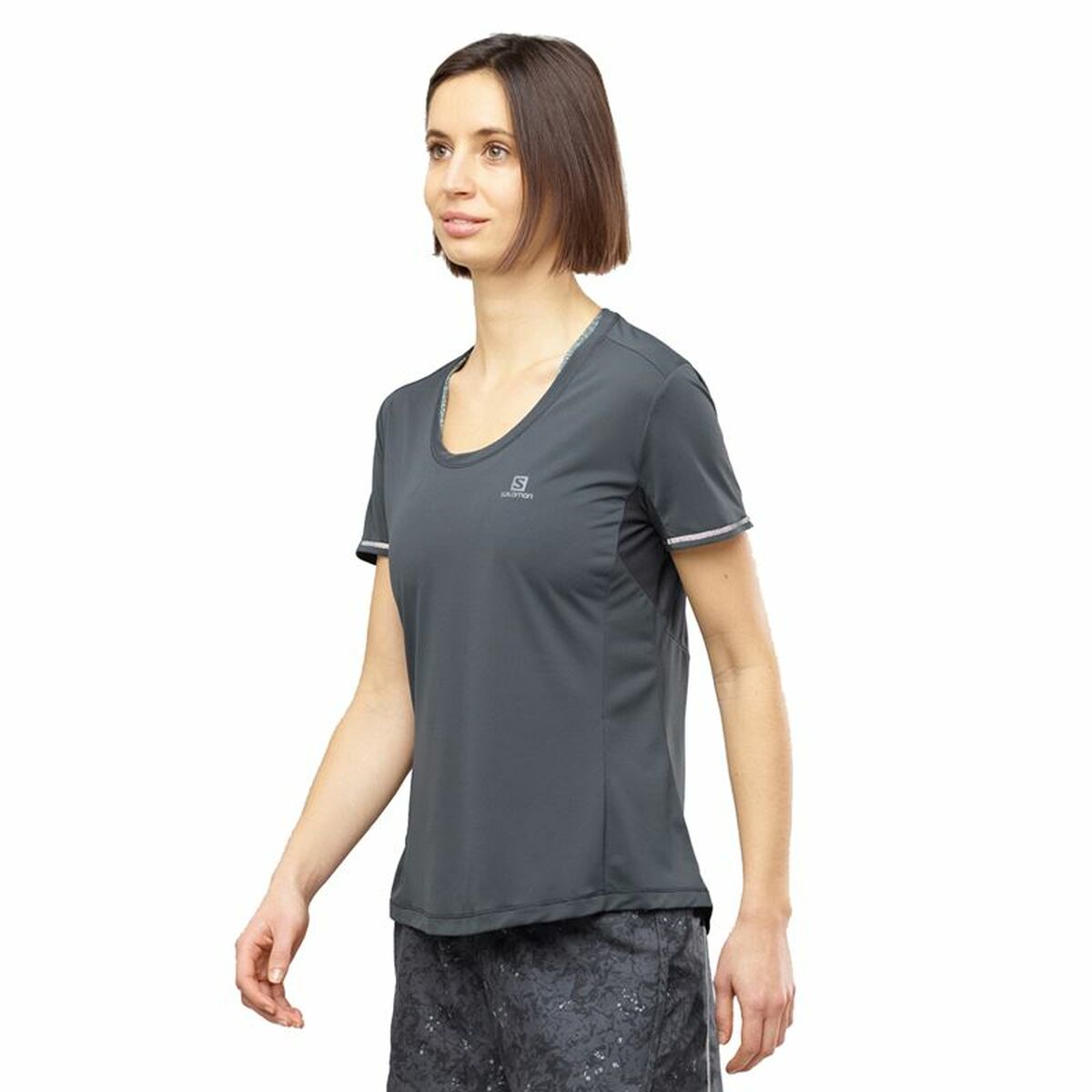 T-shirt med kortärm Dam Salomon Agile Mörkgrå - 2