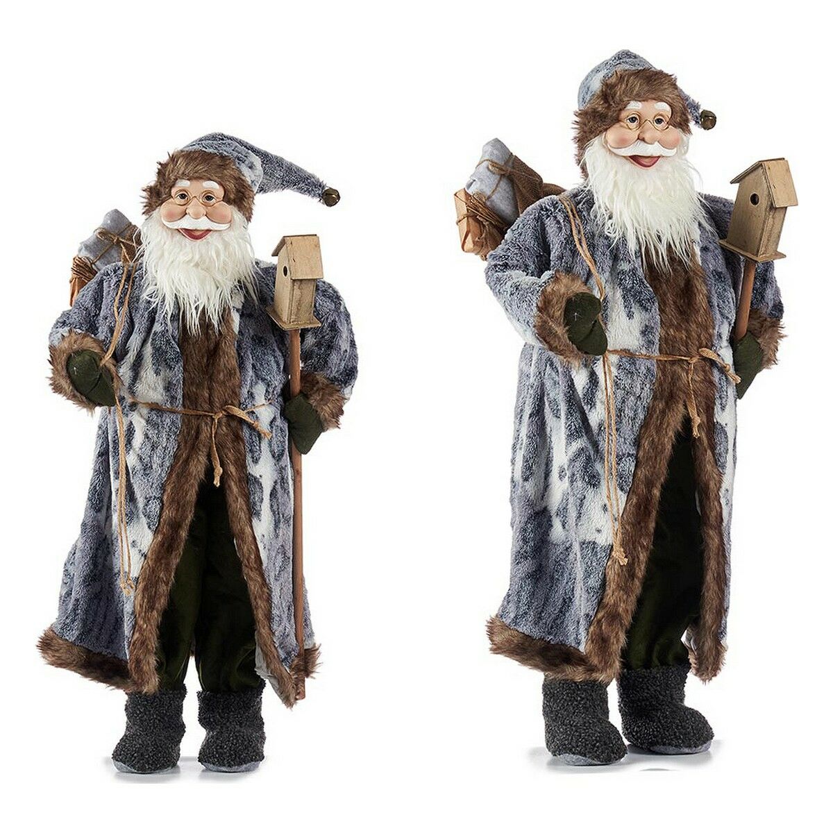 Tomte 36 x 93 x 37 cm Grå Trä Brun Grön Plast - 4