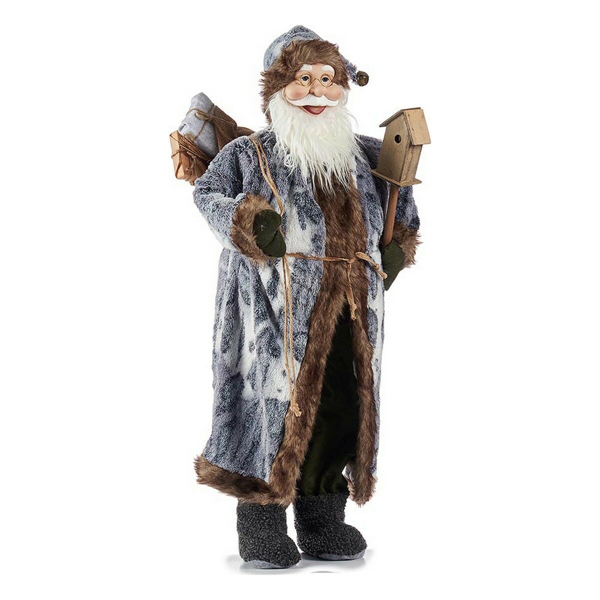 Tomte 36 x 93 x 37 cm Grå Trä Brun Grön Plast - 3
