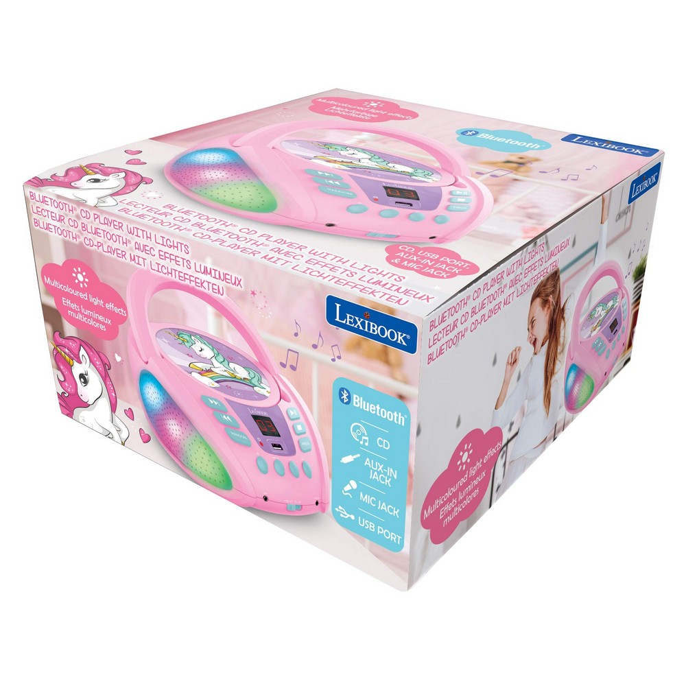 CD/MP3-spelare Lexibook Barn Rosa Bluetooth Enhörning - 4