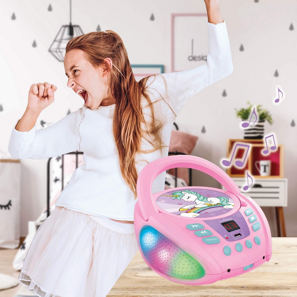 CD/MP3-spelare Lexibook Barn Rosa Bluetooth Enhörning - 2