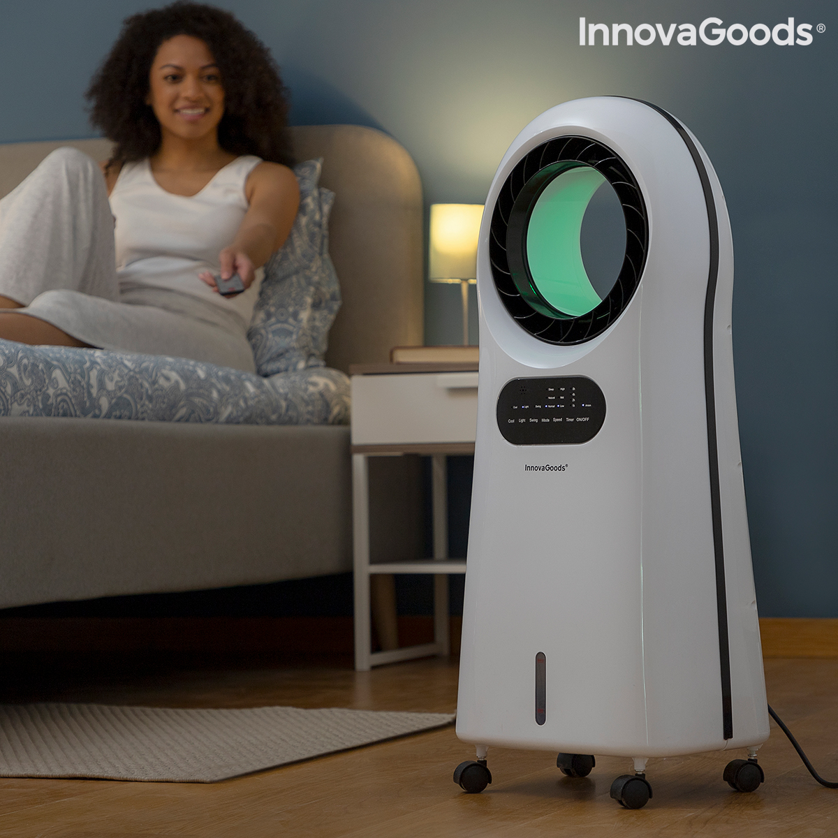 Bladlös, evaporativ luftkonditionering med LED InnovaGoods EVAREER (Renoverade A) - 10