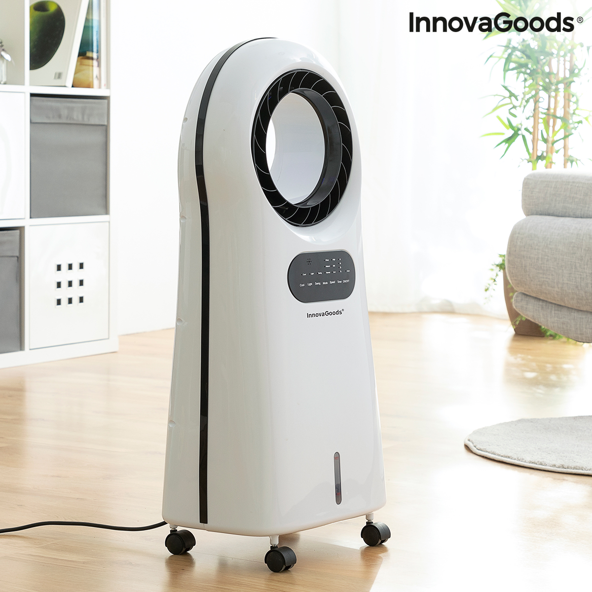 Bladlös, evaporativ luftkonditionering med LED InnovaGoods EVAREER (Renoverade A) - 12