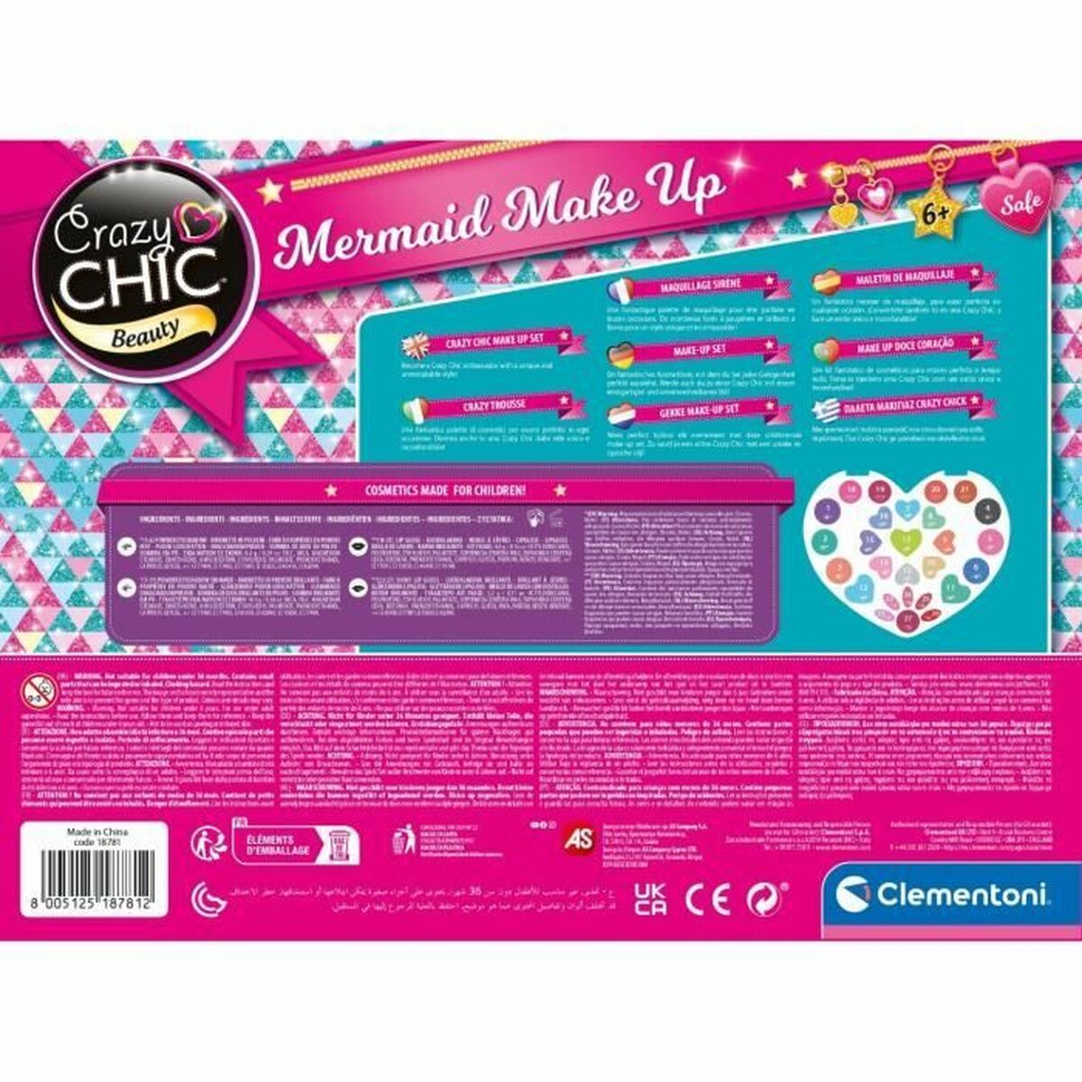 Sminkset för barn Clementoni Crazy Chic Beauty Mermaid Make up - 5