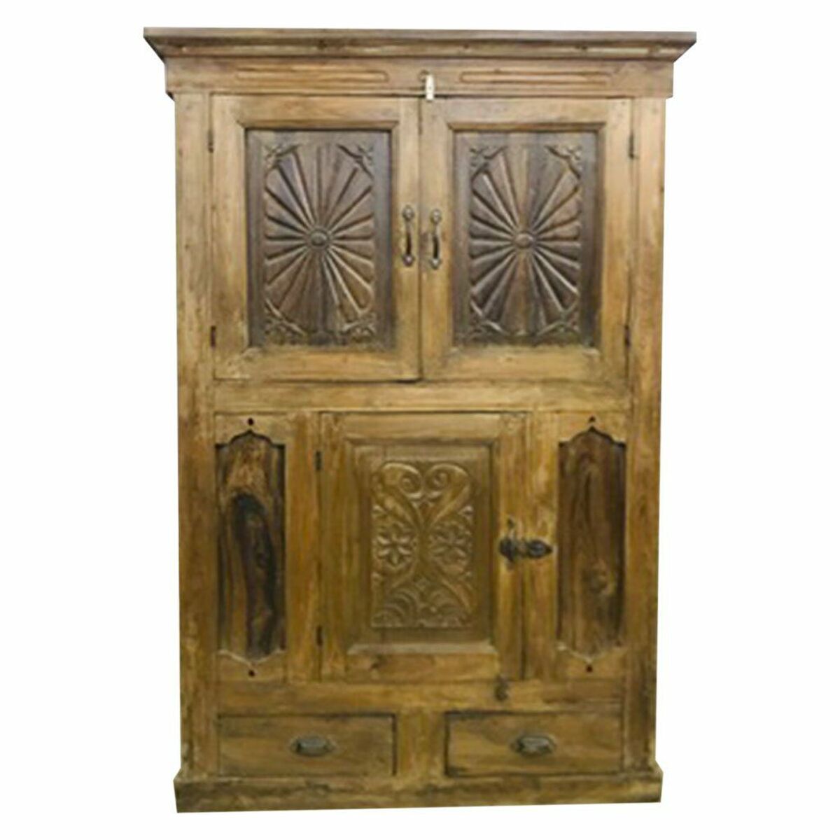 Skåp Alexandra House Living Brun Återvunnet Trä 58 x 147 x 96 cm