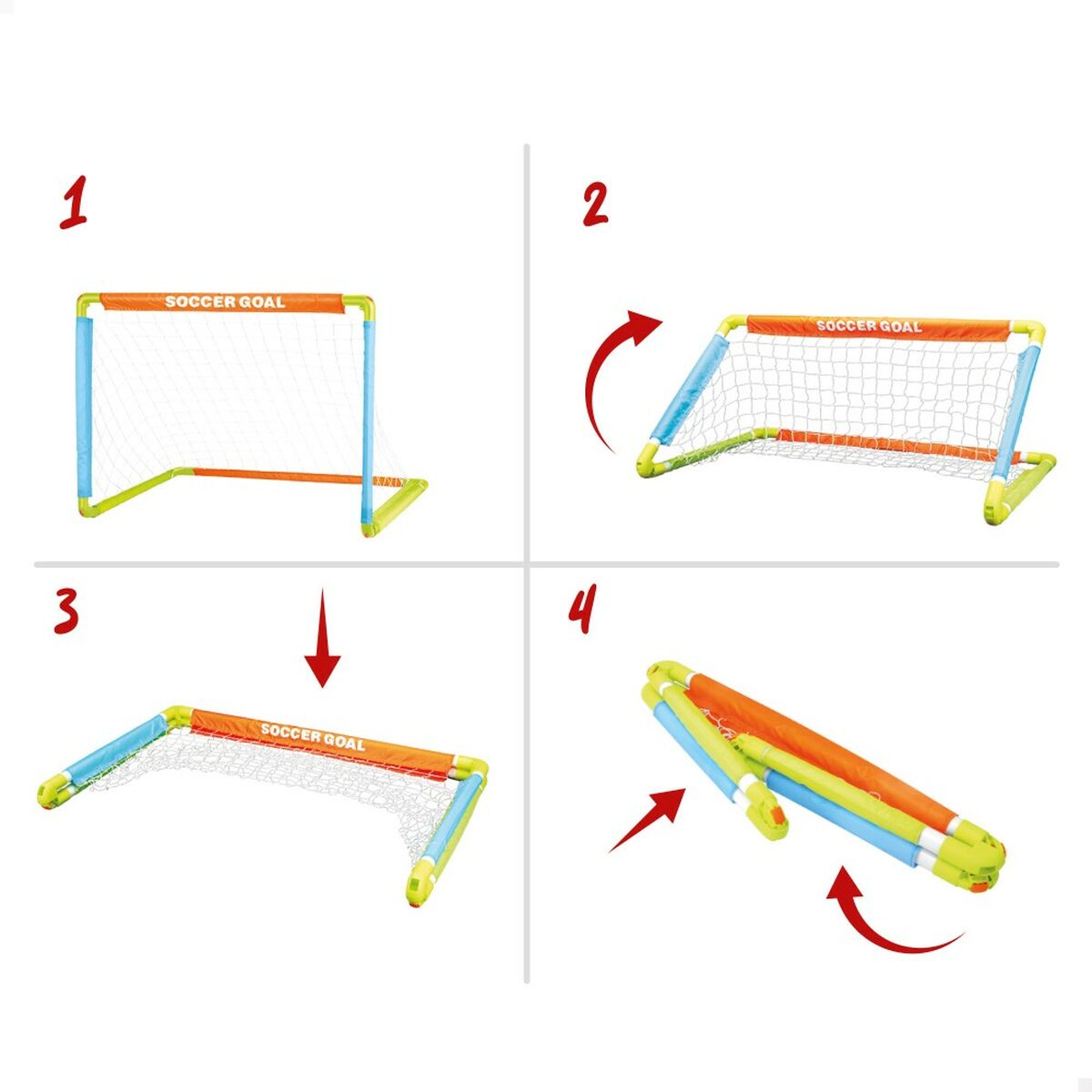 Fotbollsmål Colorbaby 100 x 60 x 60 cm (4 antal) - 11