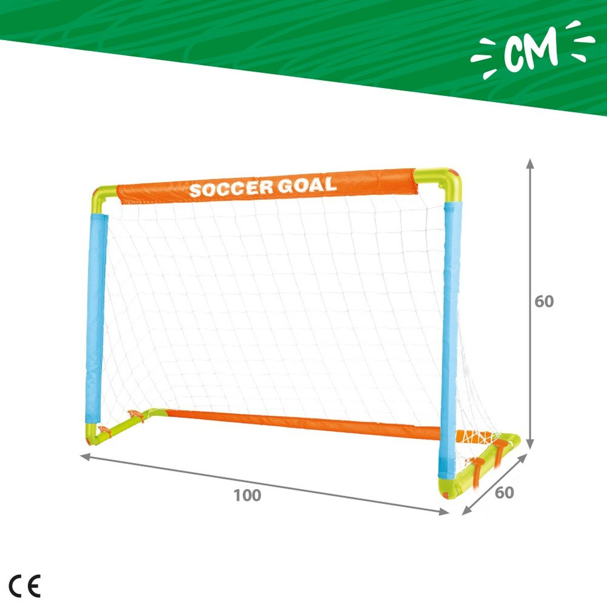 Fotbollsmål Colorbaby 100 x 60 x 60 cm (4 antal) - 5