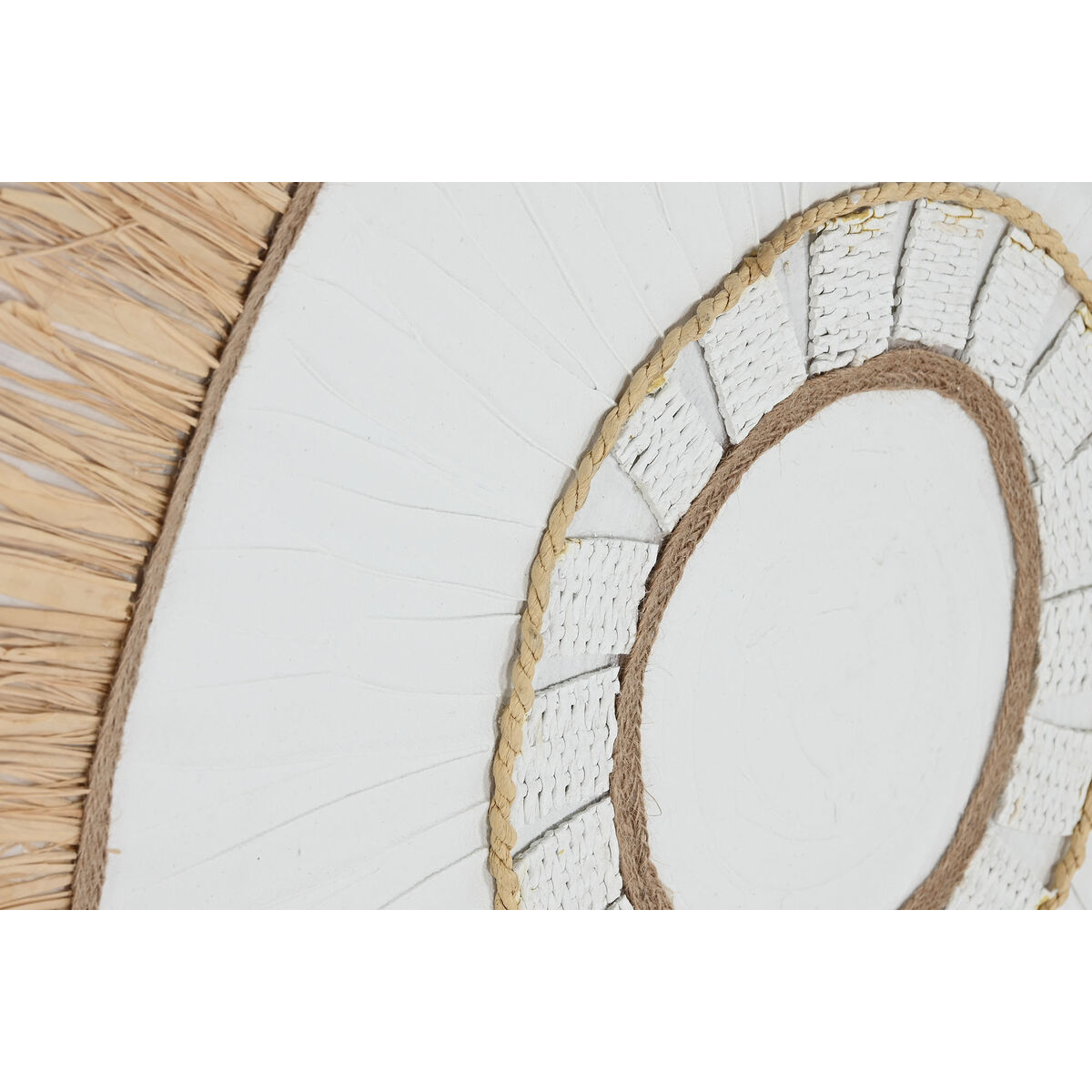 Kanvas Home ESPRIT Vit Naturell Boho 92 x 4,5 x 92 cm (2 antal) - 2