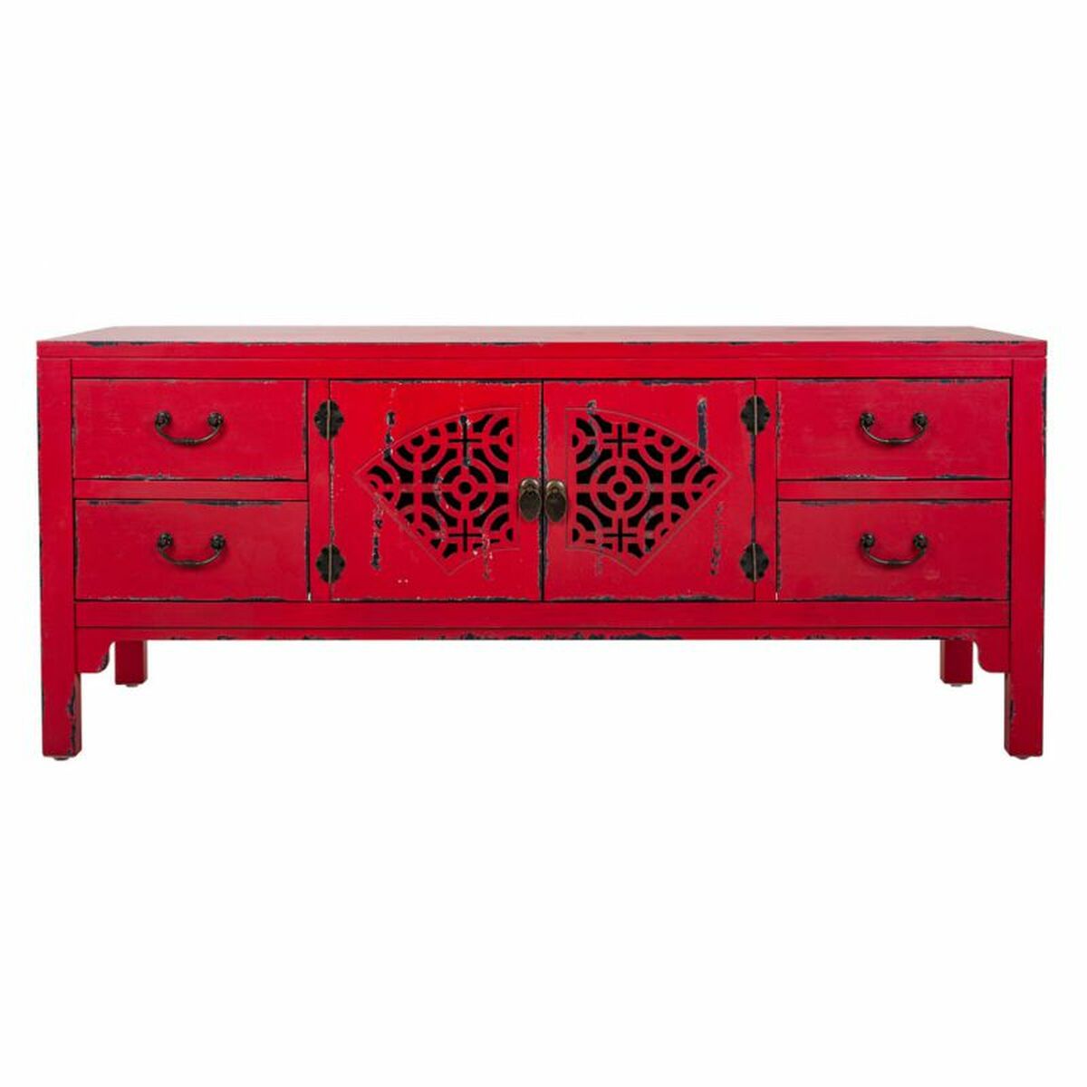 Flerfunktionslådor Alexandra House Living Röd Granträ Trä MDF 40 x 50 x 120 cm - 3