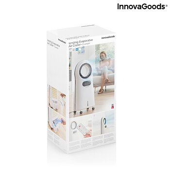 Bladlös, evaporativ luftkonditionering med LED Evareer InnovaGoods EVAREER Vit (Renoverade B)