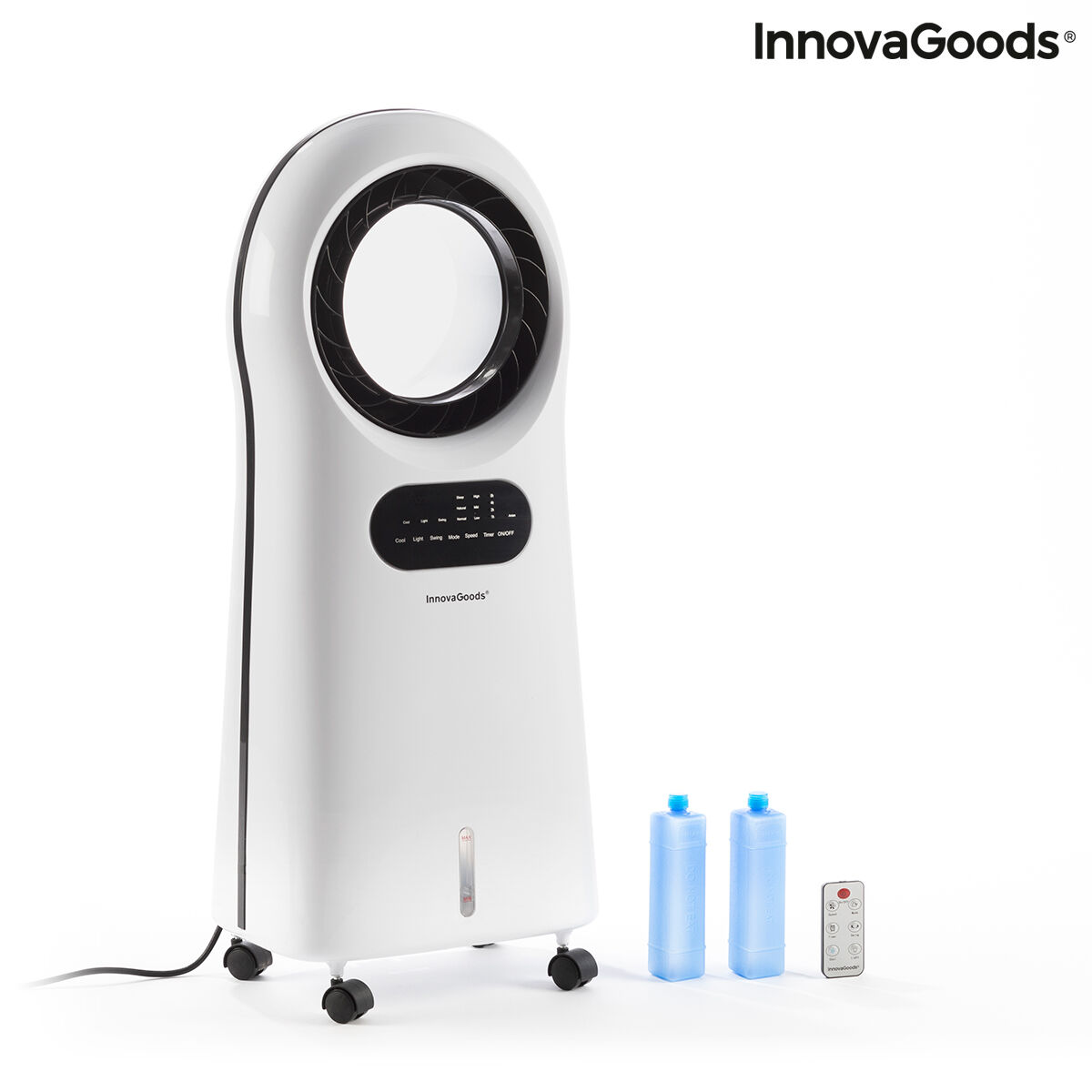 Bladlös, evaporativ luftkonditionering med LED Evareer InnovaGoods EVAREER Vit (Renoverade B) - 3