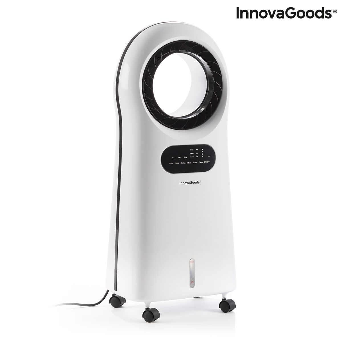 Bladlös, evaporativ luftkonditionering med LED Evareer InnovaGoods EVAREER Vit (Renoverade B) - 4