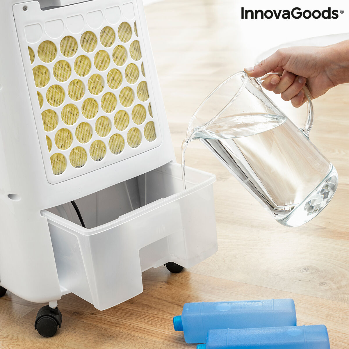 Bladlös, evaporativ luftkonditionering med LED Evareer InnovaGoods EVAREER Vit (Renoverade B) - 6