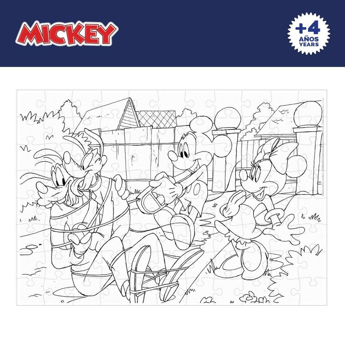 Barnpussel Mickey Mouse Dubbelsidig 108 Delar 70 x 1,5 x 50 cm (6 antal) - 5
