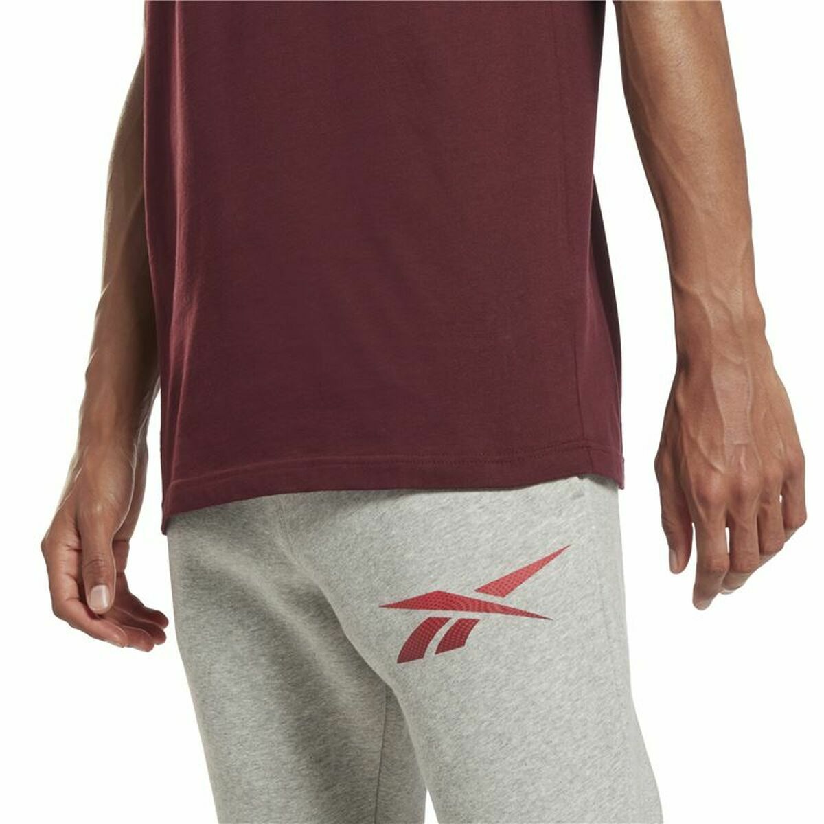T-shirt med kortärm Herr Reebok RI Logo Rödbrun - 6