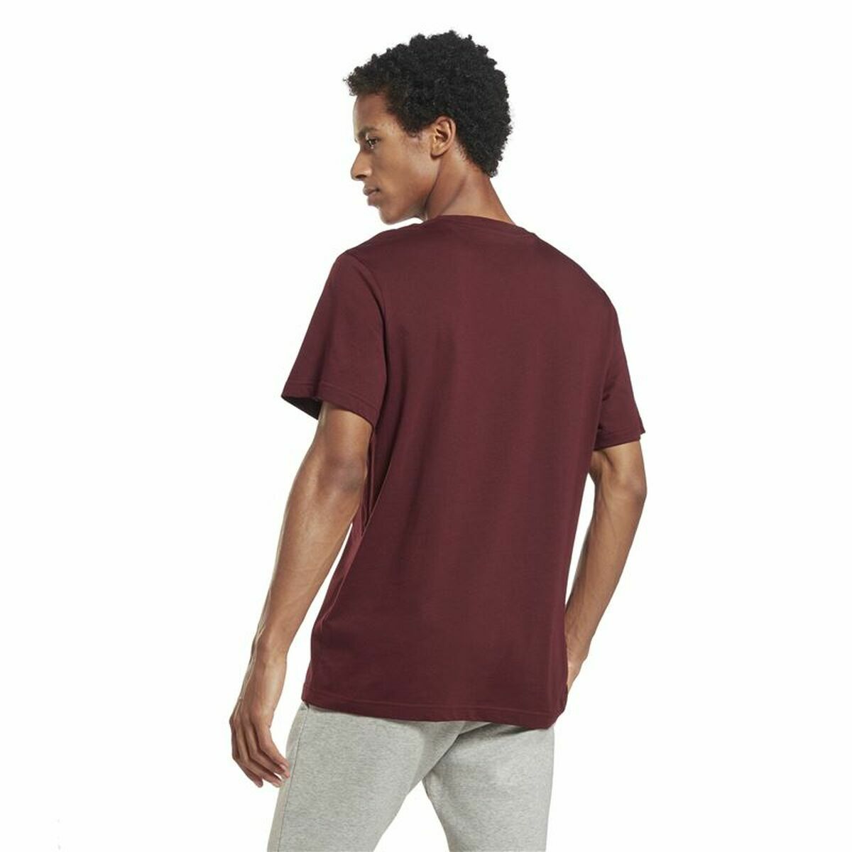 T-shirt med kortärm Herr Reebok RI Logo Rödbrun - 3