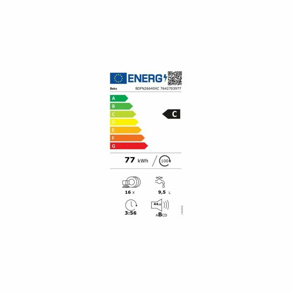 Diskmaskin BEKO BDFN26640XC 60 cm - 2