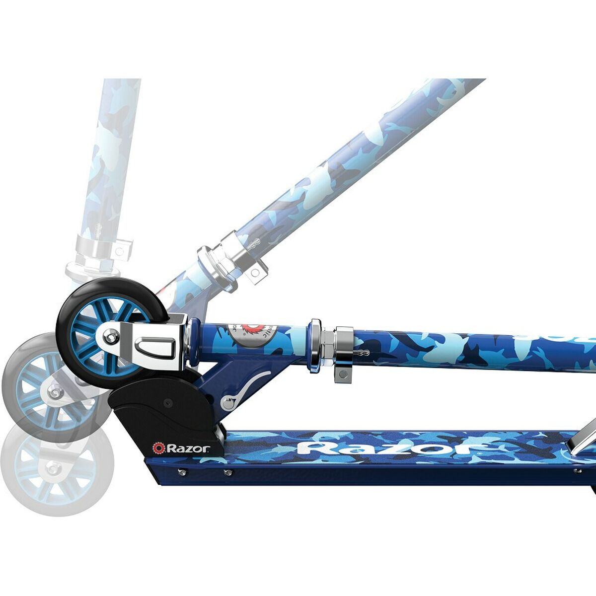Sparkcykel A Shark Camo Razor 13010345 Blå - 9