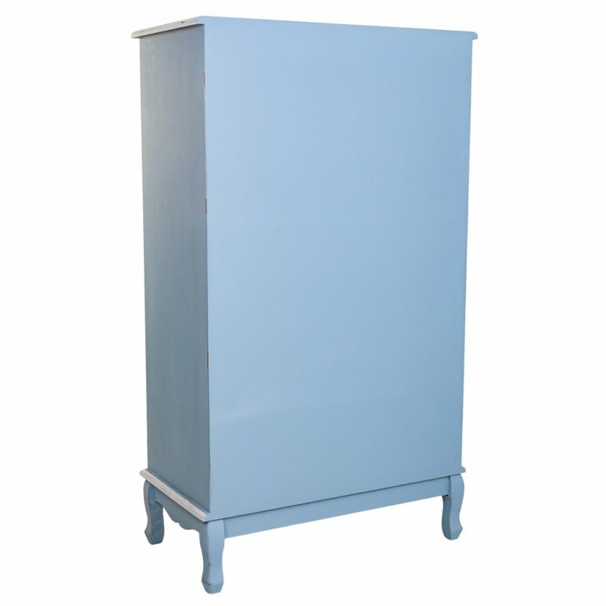 Skåp Alexandra House Living Blå Rattan Granträ Trä MDF 42 x 138 x 80 cm - 6