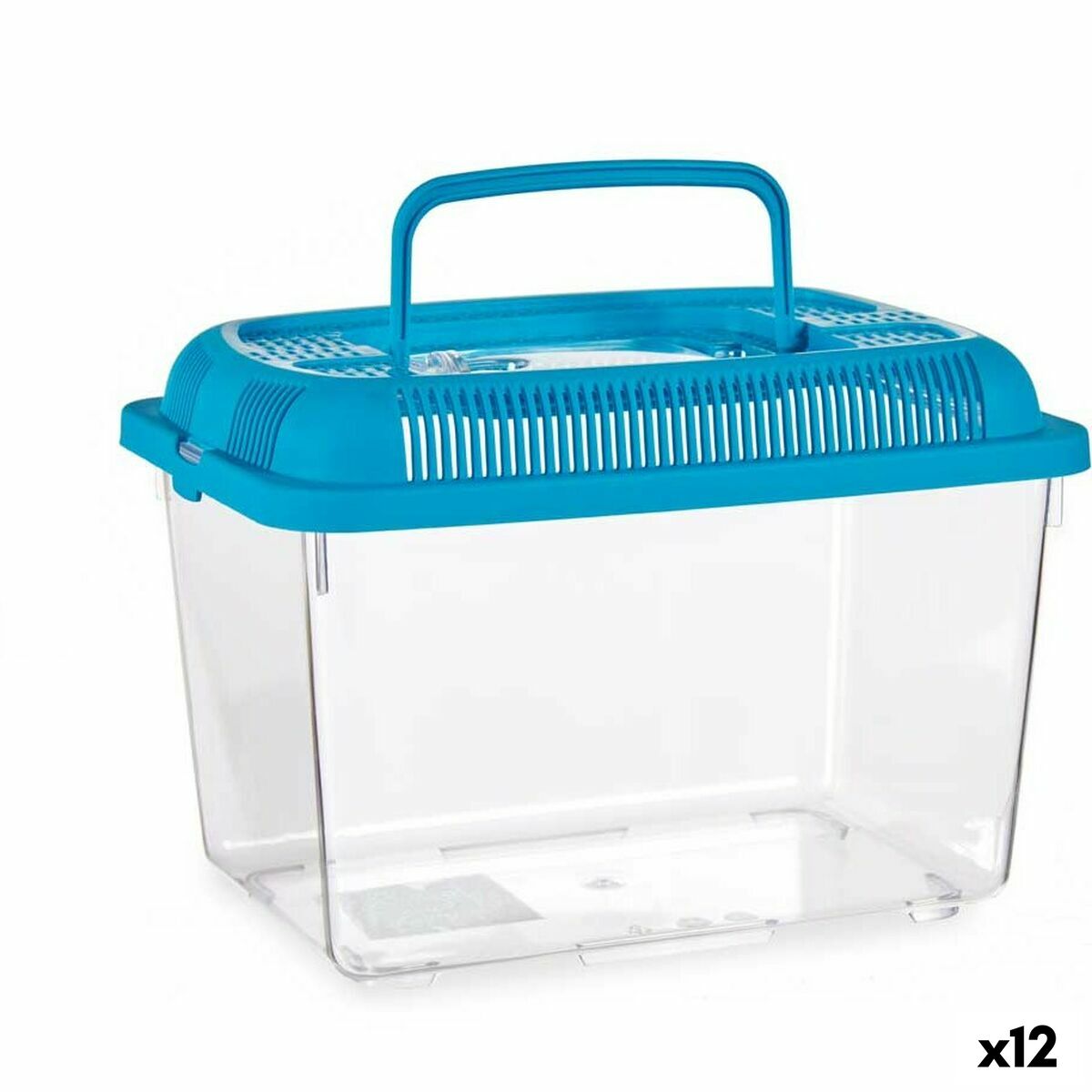 Fisktank Mascow Blå Plast 3 L 17 x 16 x 24 cm Med handtag Medium (12 antal) - 3