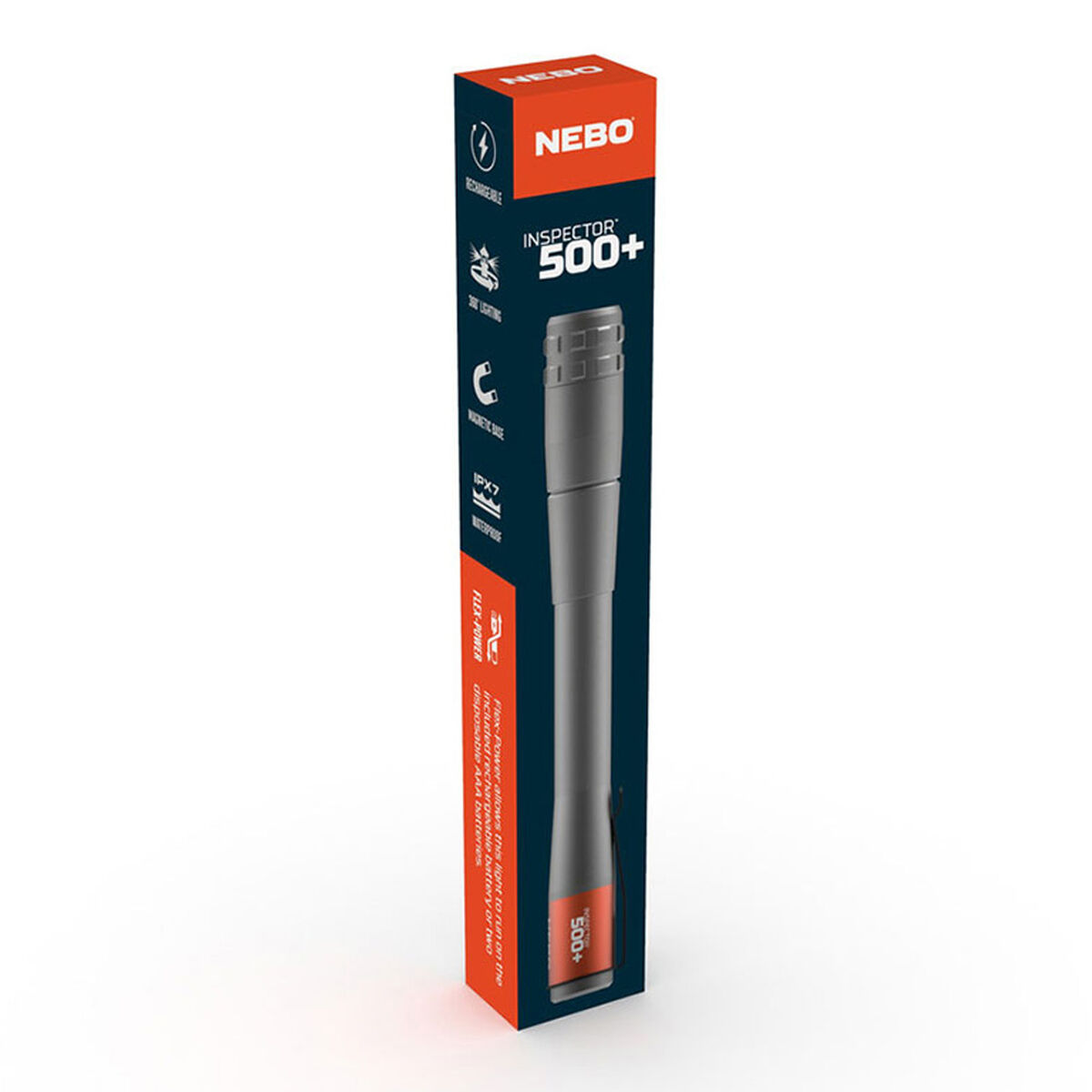 Uppladdningsbar LED-ficklampa Nebo Inspector™ 500+ Flexpower 500 lm Penna - 9