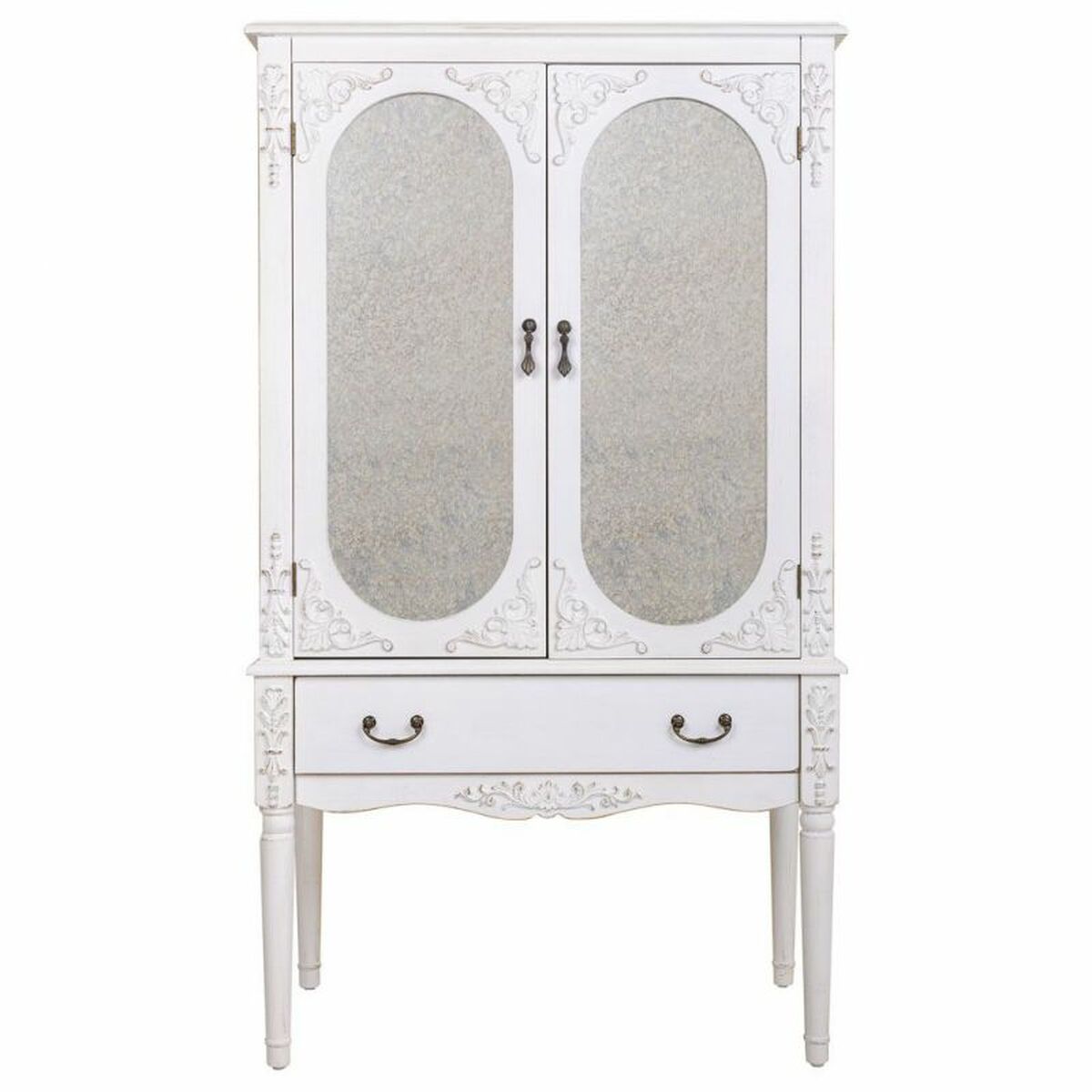 Skåp Alexandra House Living Vit Glas Granträ Trä MDF 12 x 140 x 80 cm - 5