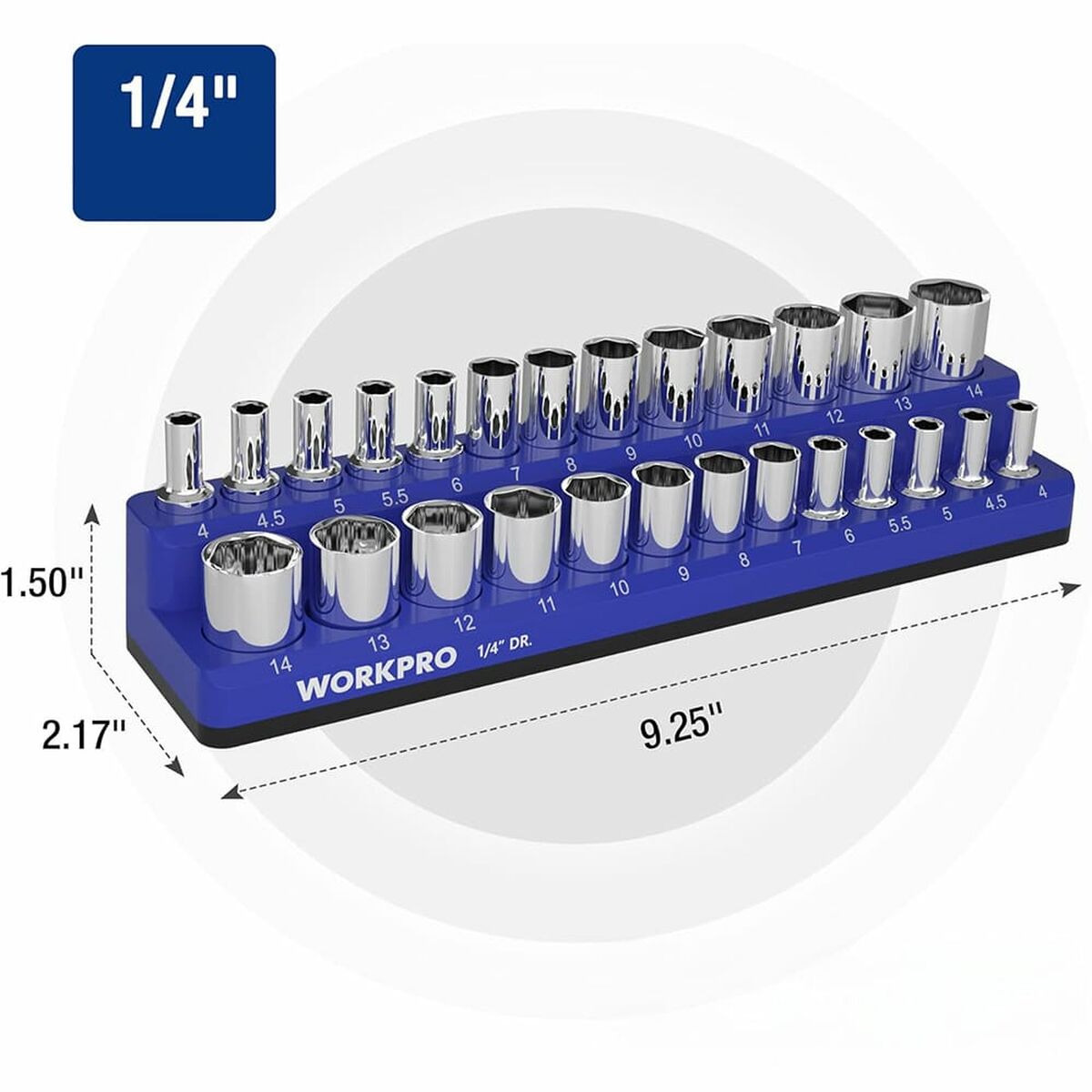 Verktygsförvaring Workpro 23,5 x 5,4 x 3,5 cm Metall - 2