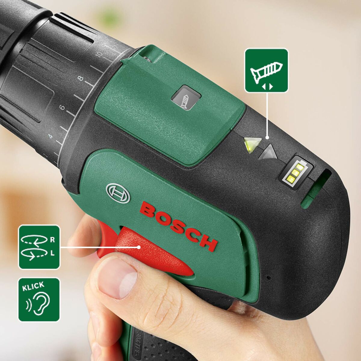 Borr/skruvdragare BOSCH EasyImpact 12 12 V - 8