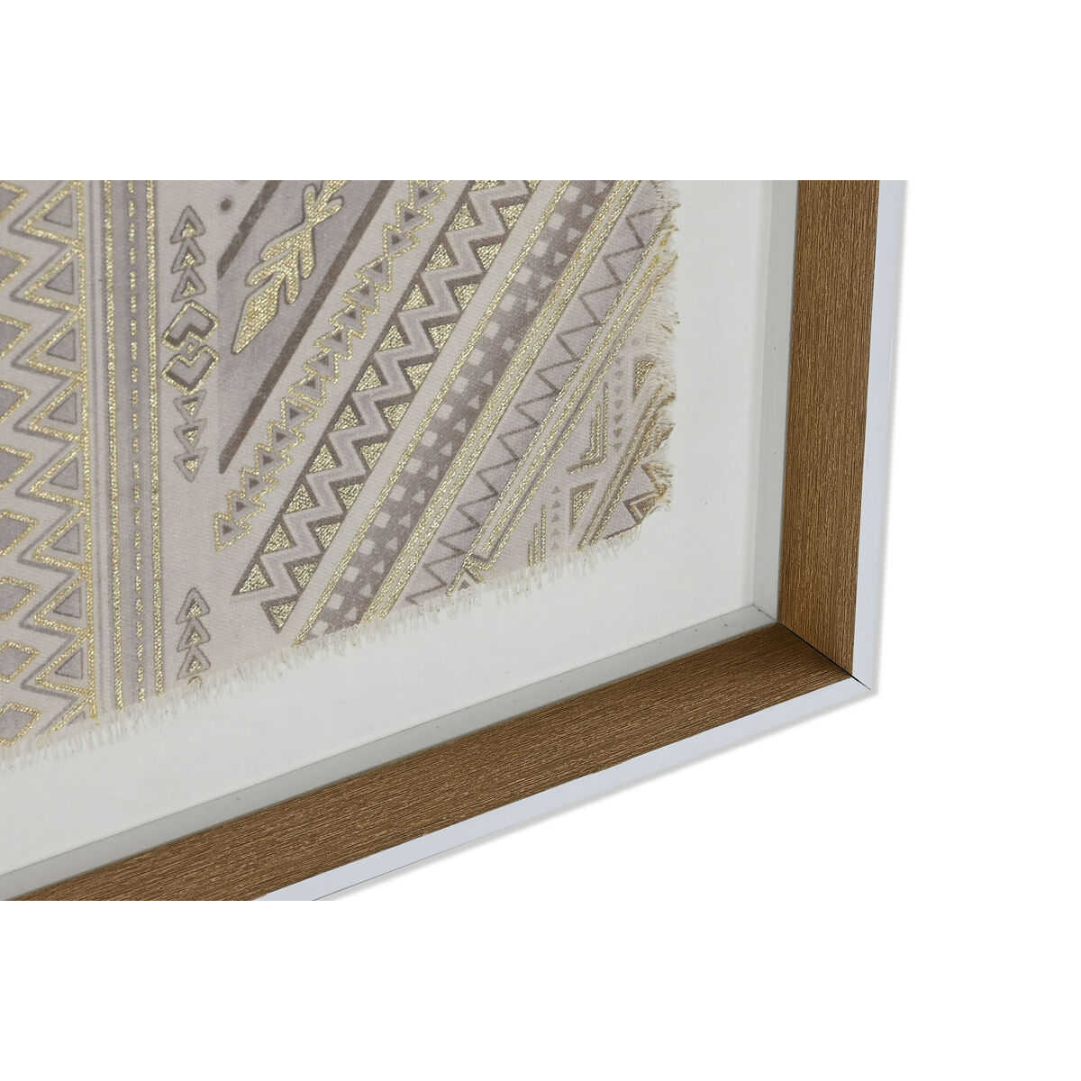 Kanvas Home ESPRIT Vit Naturell Boho 50 x 3,8 x 60 cm (2 antal) - 3