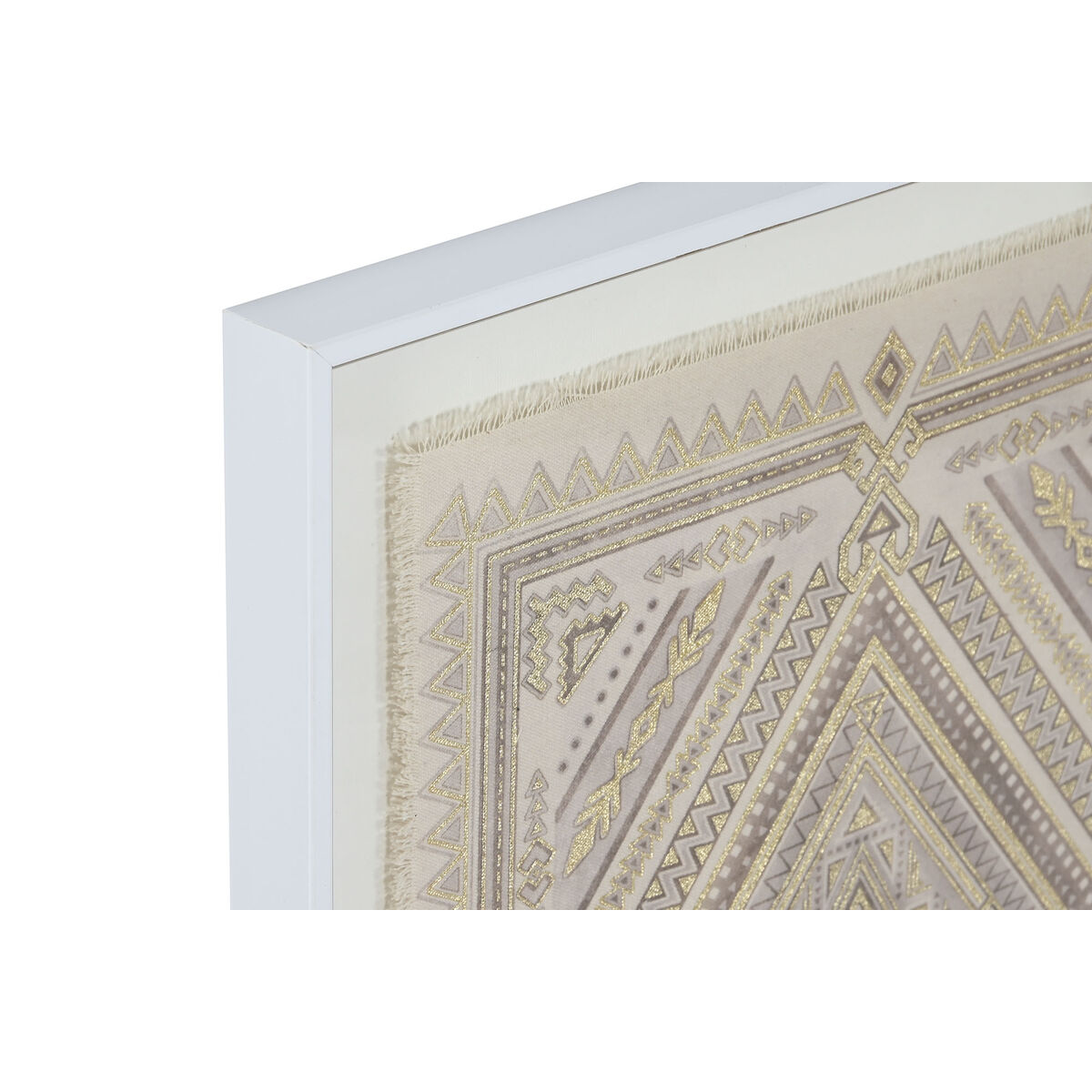 Kanvas Home ESPRIT Vit Naturell Boho 50 x 3,8 x 60 cm (2 antal) - 2
