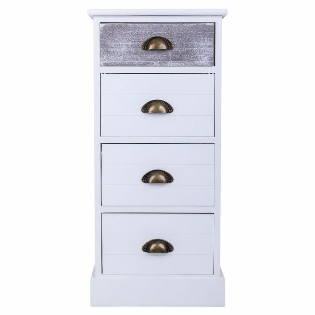 Byrå Alexandra House Living Vit Paulowniaträ Trä MDF 25 x 76 x 35 cm - 3