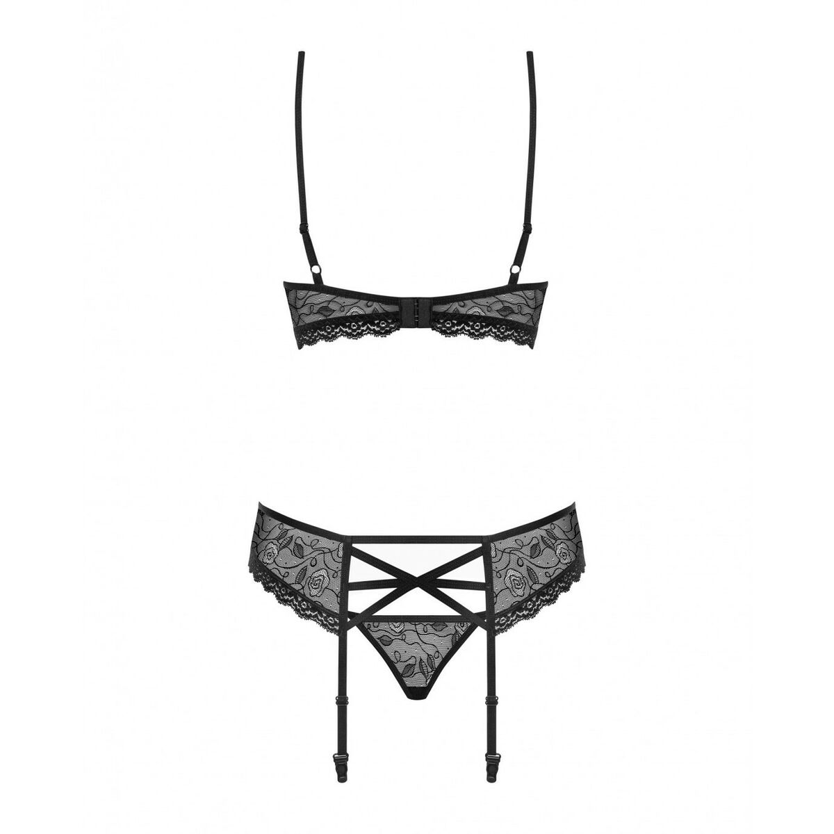 Set med underkläder Obsessive 818-SEG-1 Svart L/XL - 5