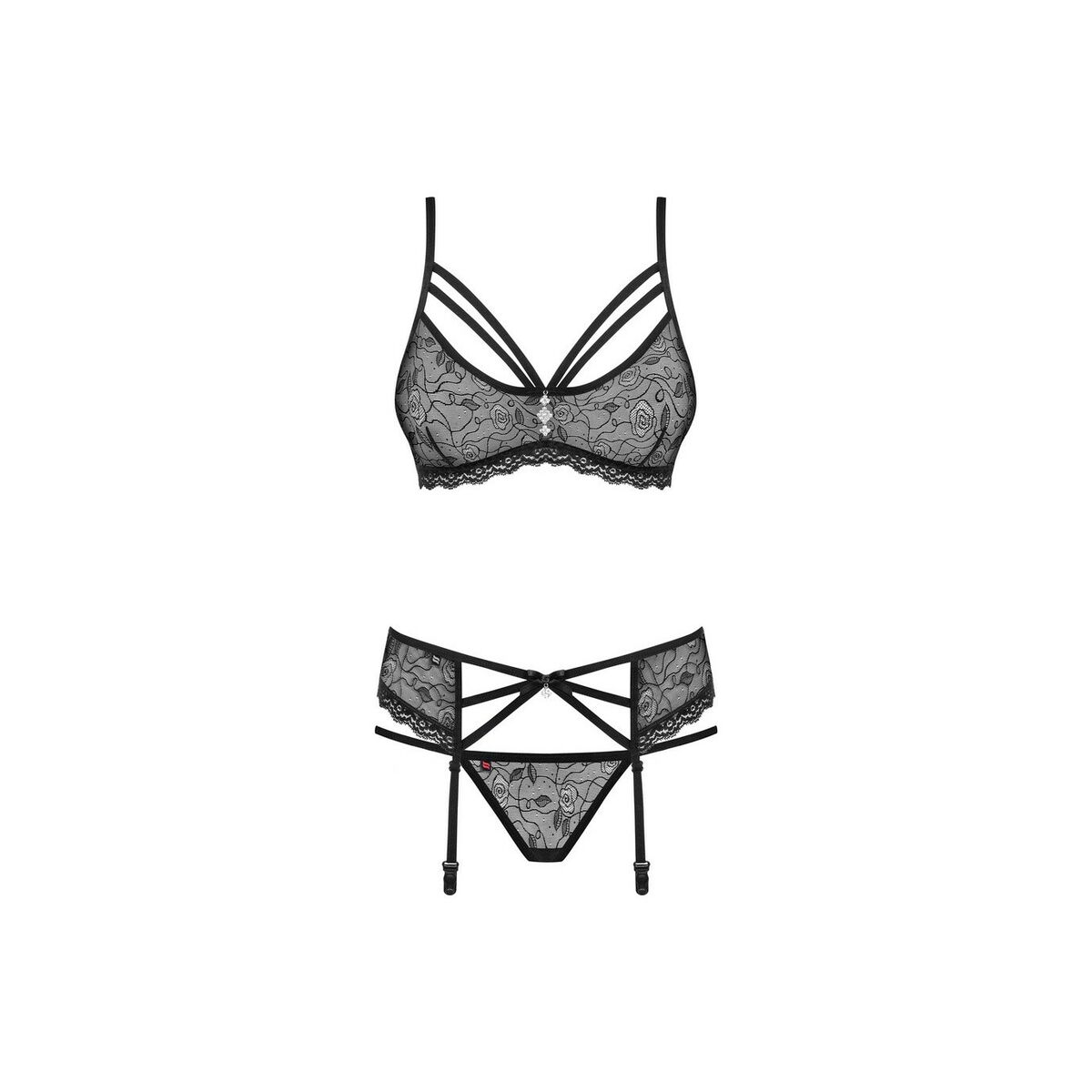 Set med underkläder Obsessive 818-SEG-1 Svart L/XL - 3