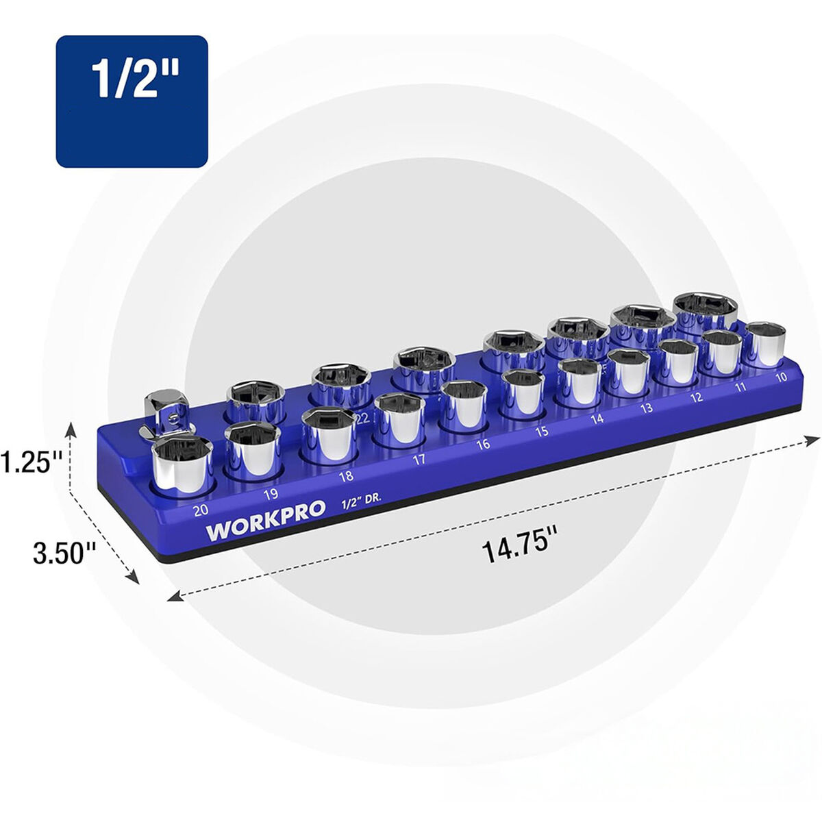 Verktygsförvaring Workpro 37,3 x 8,8 x 3,2 cm Metall - 2