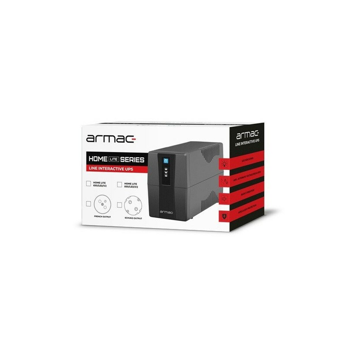System för Avbrottsfri Strömförsörjning Interaktiv (UPS) Armac HL/650E/LED/V2 390 W - 2